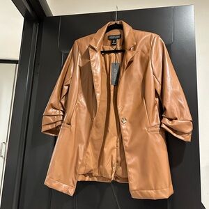 NWT Rachel zoe faux leather blazer